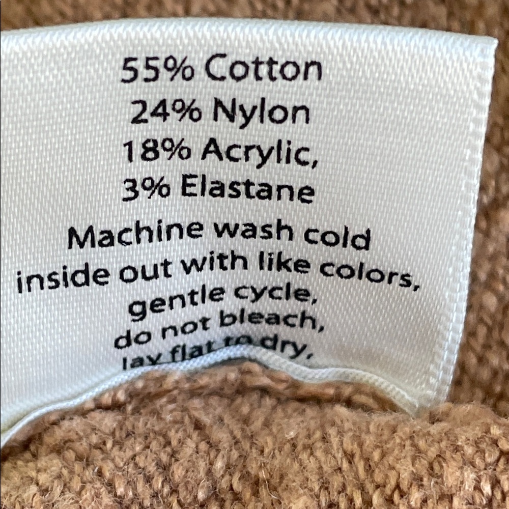 American Tall Rolled Mock Neck Sweater In Carmel - Picture 9 of 9